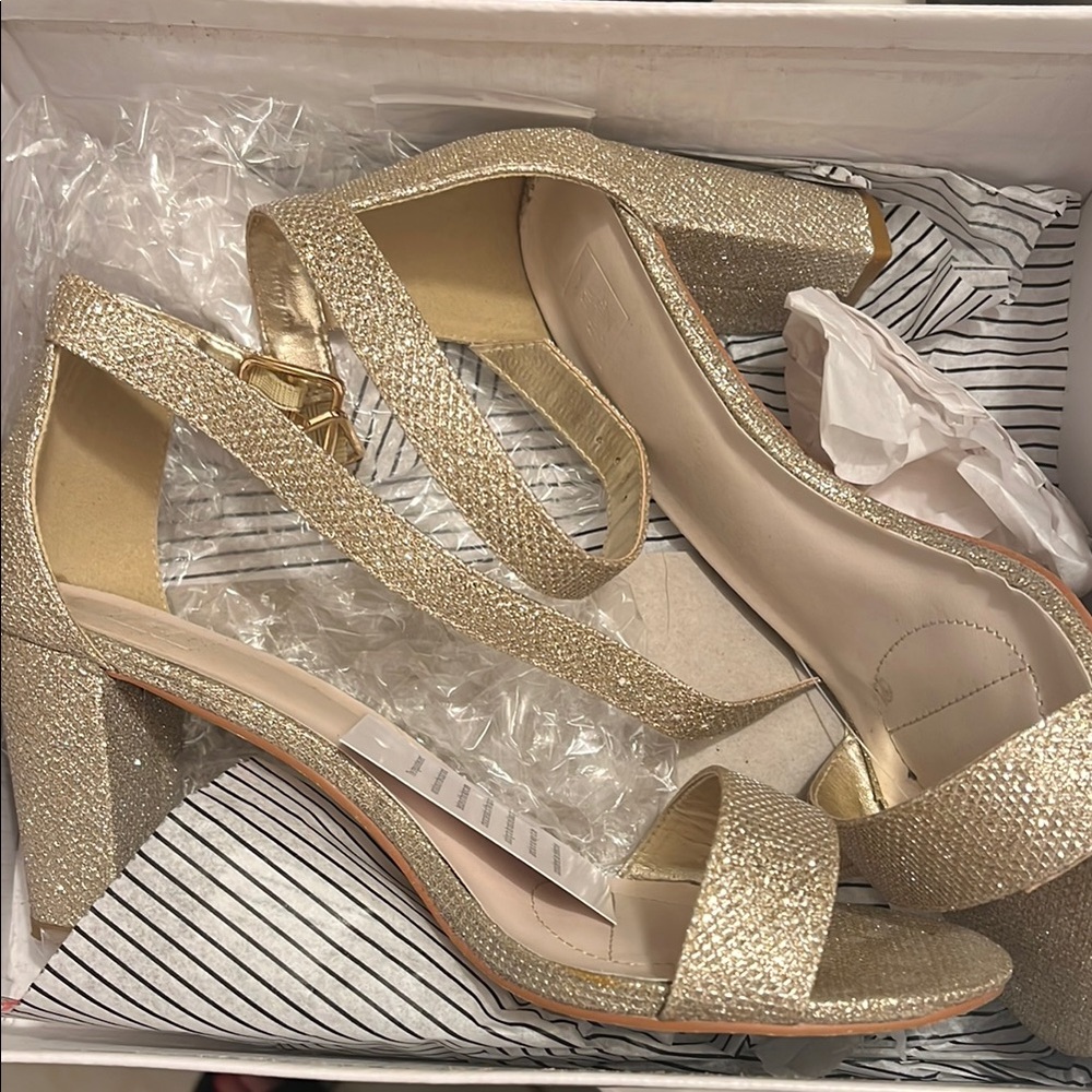 Elegant Gold Women's Heels from David’s Bridal